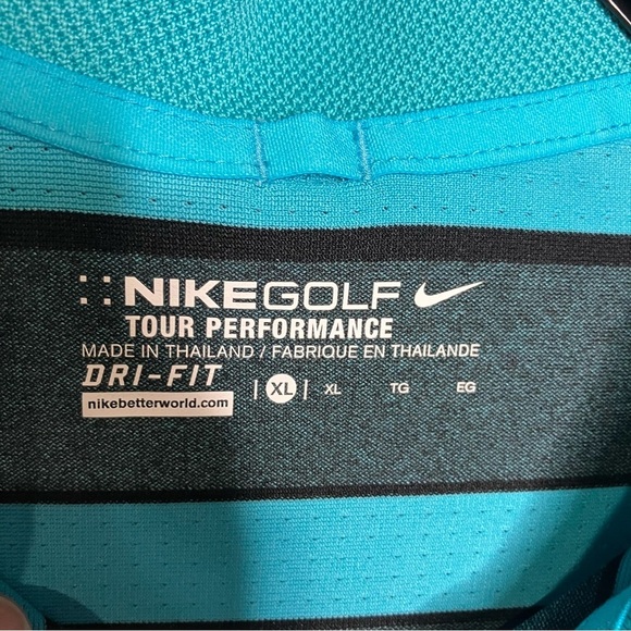 Nike Golf black & teal polo shirt size XL - Picture 3 of 6